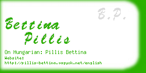 bettina pillis business card